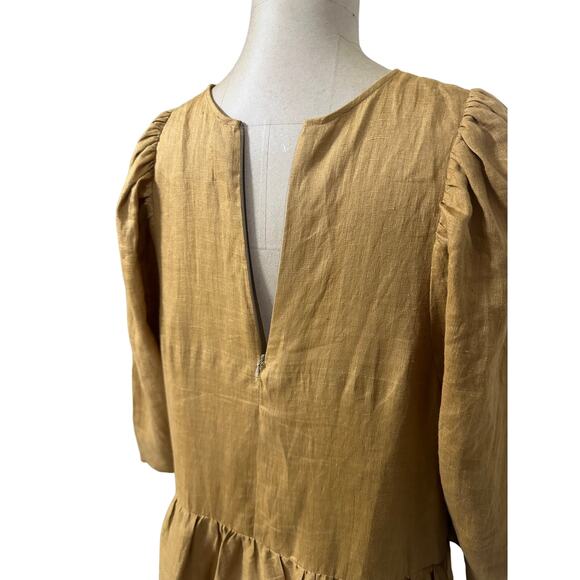 Fabiana Pigna Linen Tiered Midi Dress - Picture 8 of 14